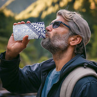 Northern Mariana Islands And Guam 4 in 1 Can Cooler Tumbler Latte Stone With Tribal Pattern