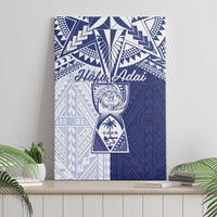 Northern Mariana Islands And Guam Canvas Wall Art Latte Stone With Tribal Pattern