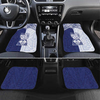 Personalised Northern Mariana Islands And Guam Car Mats Latte Stone With Tribal Pattern