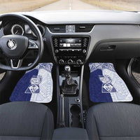 Personalised Northern Mariana Islands And Guam Car Mats Latte Stone With Tribal Pattern