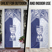 Personalised Northern Mariana Islands And Guam Door Cover Latte Stone With Tribal Pattern