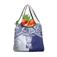 Northern Mariana Islands And Guam Grocery Bag Latte Stone With Tribal Pattern
