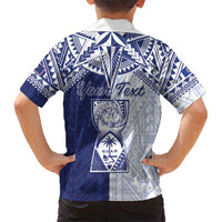 Personalised Northern Mariana Islands And Guam Hawaiian Shirt Latte Stone With Tribal Pattern
