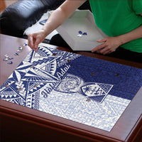 Northern Mariana Islands And Guam Puzzle Latte Stone With Tribal Pattern