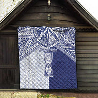 Northern Mariana Islands And Guam Quilt Latte Stone With Tribal Pattern