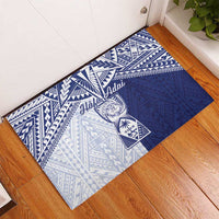 Northern Mariana Islands And Guam Rubber Doormat Latte Stone With Tribal Pattern