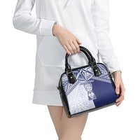 Northern Mariana Islands And Guam Shoulder Handbag Latte Stone With Tribal Pattern