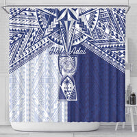 Northern Mariana Islands And Guam Shower Curtain Latte Stone With Tribal Pattern