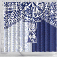 Northern Mariana Islands And Guam Shower Curtain Latte Stone With Tribal Pattern