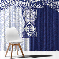 Northern Mariana Islands And Guam Window Curtain Latte Stone With Tribal Pattern