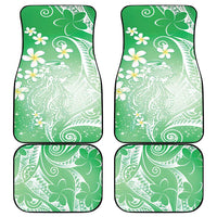 Polynesian Jellyfish Car Mats With Plumeria Green