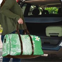 Polynesian Jellyfish Travel Bag With Plumeria Green