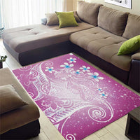 Polynesian Jellyfish Area Rug With Plumeria Pink LT05 - Polynesian Pride