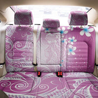 Polynesian Jellyfish Back Car Seat Cover With Plumeria Pink
