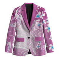 Polynesian Jellyfish Blazer With Plumeria Pink