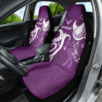 Fibromyalgia Awareness Car Seat Cover Polynesian Purple Ribbon