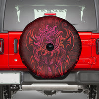 New Zealand Dream Catcher Spare Tire Cover Maori Koru Pattern Red Version