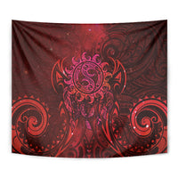 New Zealand Dream Catcher Tapestry Maori Koru Pattern Red Version