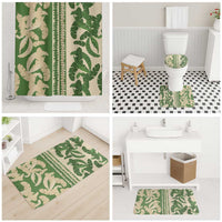 Hawaii Pua Kenikeni Lei Bathroom Set With Lau Maia Green