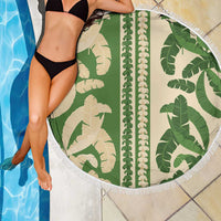Hawaii Pua Kenikeni Lei Beach Blanket With Lau Maia Green