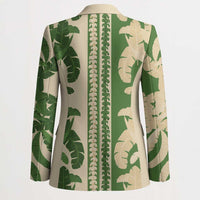 Hawaii Pua Kenikeni Lei Blazer With Lau Maia Green