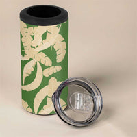 Hawaii Pua Kenikeni Lei 4 in 1 Can Cooler Tumbler With Lau Maia Green