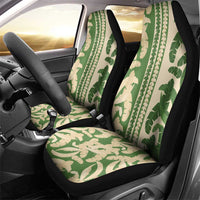 Hawaii Pua Kenikeni Lei Car Seat Cover With Lau Maia Green