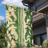 Hawaii Pua Kenikeni Lei Garden Flag With Lau Maia Green