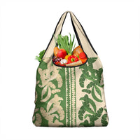 Hawaii Pua Kenikeni Lei Grocery Bag With Lau Maia Green