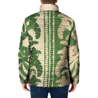 Hawaii Pua Kenikeni Lei Padded Jacket With Lau Maia Green