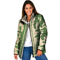 Hawaii Pua Kenikeni Lei Padded Jacket With Lau Maia Green