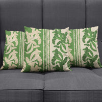 Hawaii Pua Kenikeni Lei Pillow Cover With Lau Maia Green