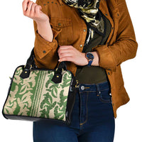 Hawaii Pua Kenikeni Lei Shoulder Handbag With Lau Maia Green