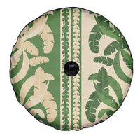 Hawaii Pua Kenikeni Lei Spare Tire Cover With Lau Maia Green