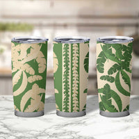 Hawaii Pua Kenikeni Lei Tumbler Cup With Lau Maia Green