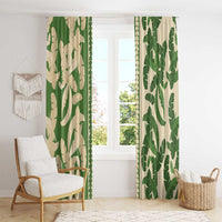 Hawaii Pua Kenikeni Lei Window Curtain With Lau Maia Green