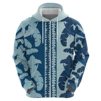 Hawaii Pua Kenikeni Lei Hoodie With Lau Maia Royal Blue