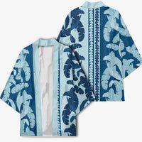 Hawaii Pua Kenikeni Lei Kimono With Lau Maia Royal Blue