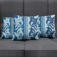 Hawaii Pua Kenikeni Lei Pillow Cover With Lau Maia Royal Blue