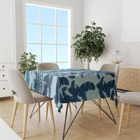 Hawaii Pua Kenikeni Lei Tablecloth With Lau Maia Royal Blue