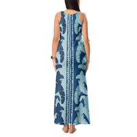 Hawaii Pua Kenikeni Lei Tank Maxi Dress With Lau Maia Royal Blue