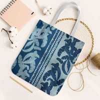 Hawaii Pua Kenikeni Lei Tote Bag With Lau Maia Royal Blue