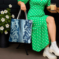 Hawaii Pua Kenikeni Lei Tote Bag With Lau Maia Royal Blue