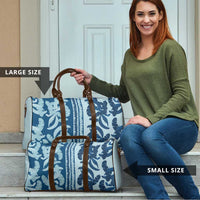 Hawaii Pua Kenikeni Lei Travel Bag With Lau Maia Royal Blue