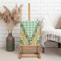 Hawaii Pikake Lokelani Plumeria Lei Canvas Wall Art Green Palaka Motifs