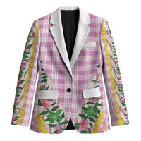 Hawaii Pikake Lokelani Plumeria Lei Blazer Pink Palaka Motifs