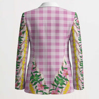 Hawaii Pikake Lokelani Plumeria Lei Blazer Pink Palaka Motifs