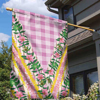 Hawaii Pikake Lokelani Plumeria Lei Garden Flag Pink Palaka Motifs