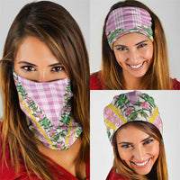 Hawaii Pikake Lokelani Plumeria Lei Neck Gaiter Pink Palaka Motifs