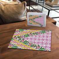 Hawaii Pikake Lokelani Plumeria Lei Puzzle Pink Palaka Motifs